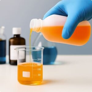 Chemical Laboratory Glass Beaker Testing